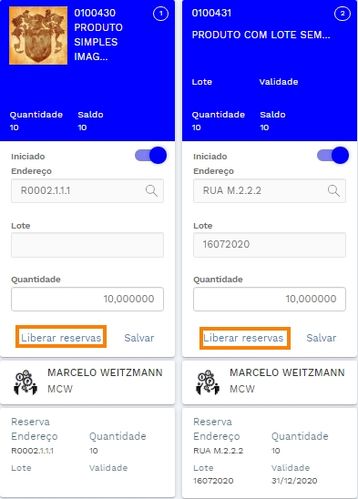 Menu ME Gerenciamento de Documentos Cards sem Reserva