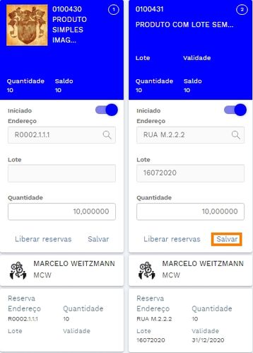 Menu ME Gerenciamento de Documentos Salvar Card