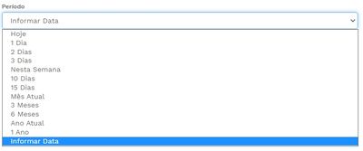 Menu ME Gerenciamento de Documentos Filtro de Datas