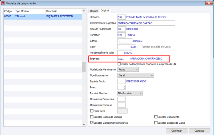 Modelo da Liquidação de Tarifa no Recebimento_Completo