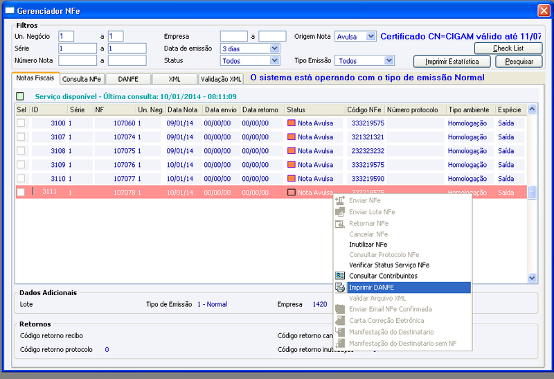 Arquivo:Nota Fiscal Avulsa Eletrônica - NFA-e 11.png