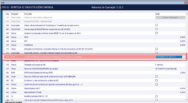 Nota Fiscal com Diferimento Parcial
