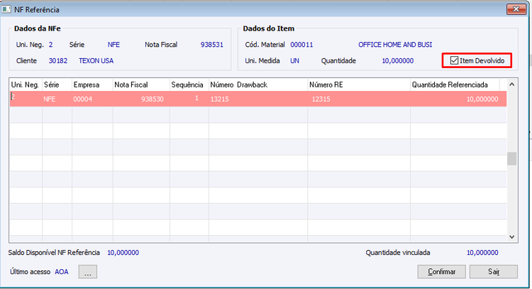 Nota Fiscal de referência por item – Exportação Indireta 11.png
