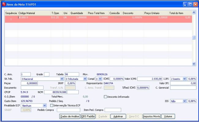 Notas Fiscais débito e crédito de ICMS de diferencial de alíquota RS