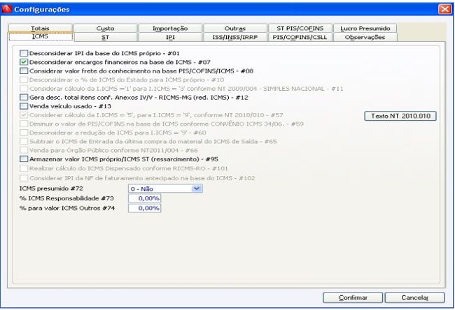 Notas Fiscais de Importação