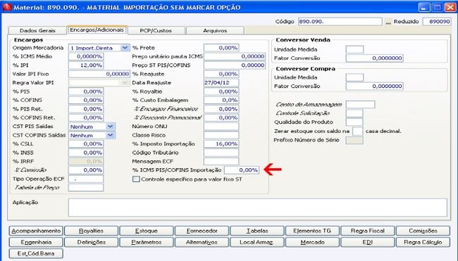 Notas Fiscais de Importação