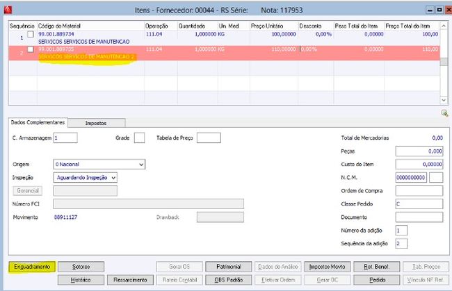 Notas Fiscais de Importação