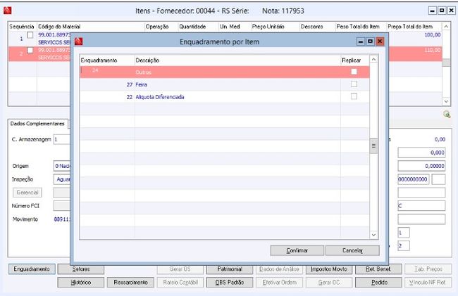 Notas Fiscais de Importação