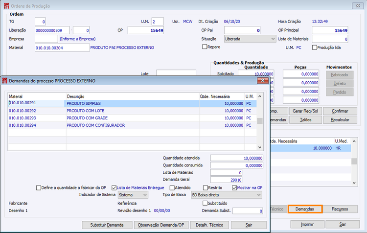 OP processo triangular