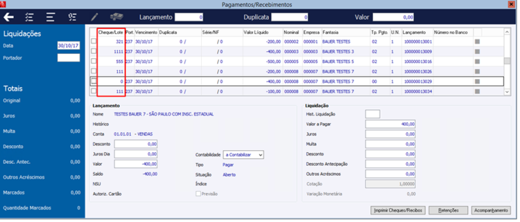 Pagamento Recebimento