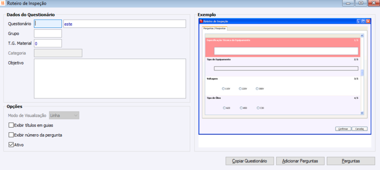 Roteiro de Inspeção