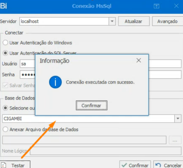 passo a passo instalação BI CIGAM16