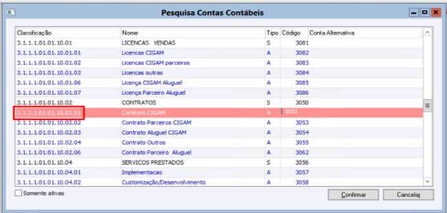 Pesquisa Contas Contábeis