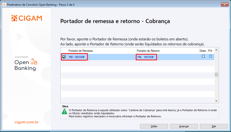 Arquivo:Portador de Remessa e Retorno SICOOB Passo 3.png