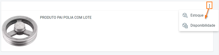 Portal Indústria Botão Estoque e Disponibilidade
