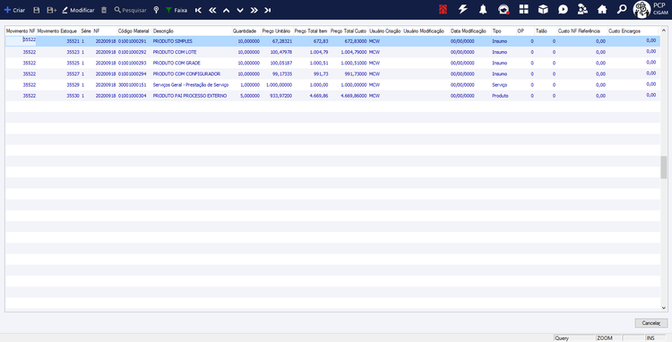 Botão Ret. Benef. Sem OP