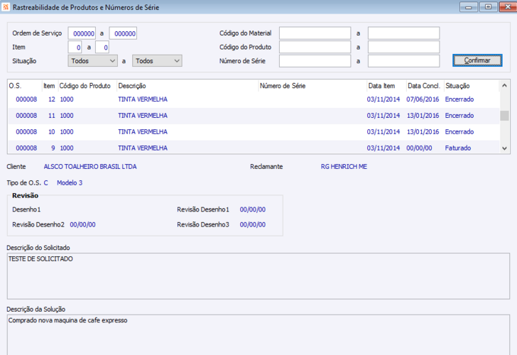 Rastreabilidade de Produtos Por Números de Série