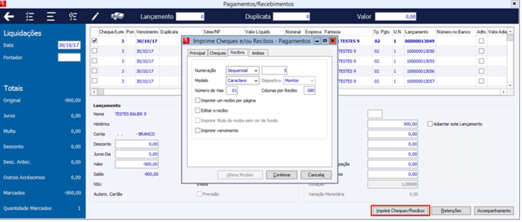 Pagamento Recebimento