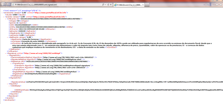 Recriar XML Carta de Correção 9