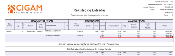 Registro de Entradas