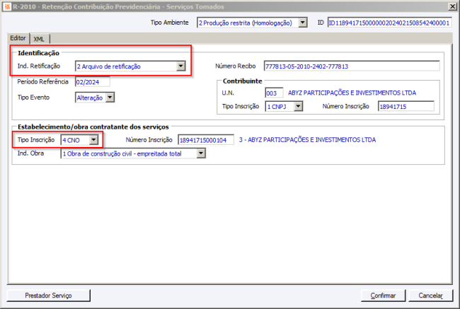 EFD Reinf - Rejeição MS1022