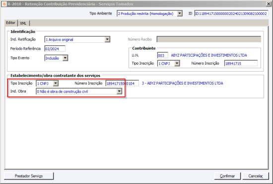 EFD Reinf - Rejeição MS1036