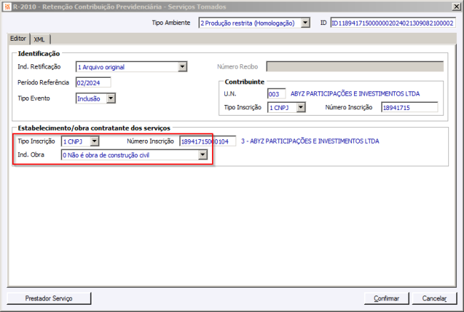 EFD Reinf - Rejeição MS1036