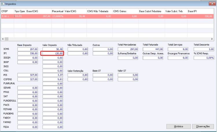 Rel IPI Imposto Mov 1