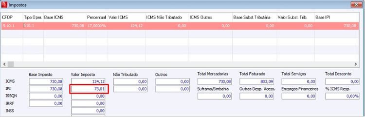 Rel IPI imposto Mov 2