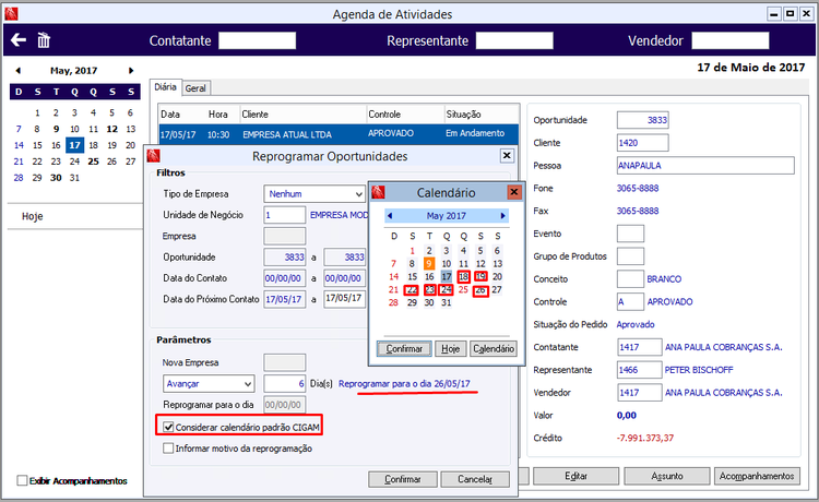 Reprogramação de Oportunidade 12