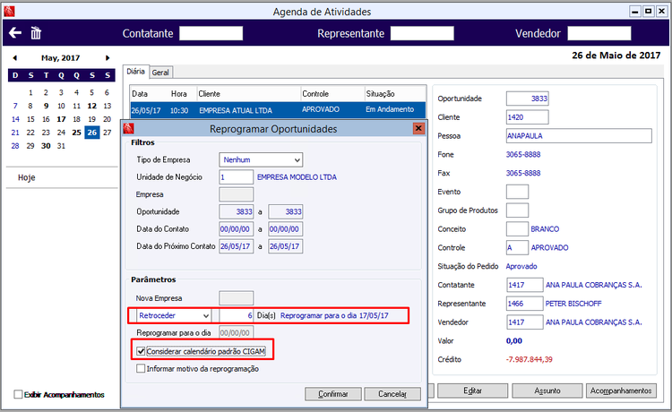 Reprogramação de Oportunidade 14