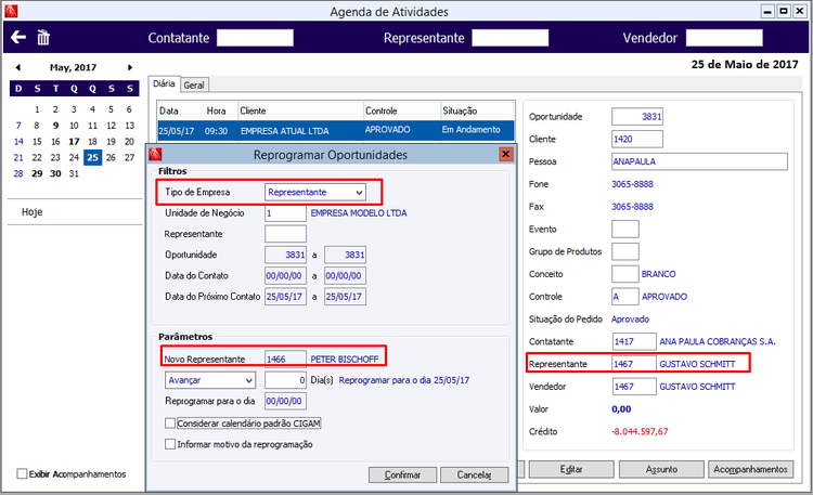 Reprogramação de Oportunidade 20