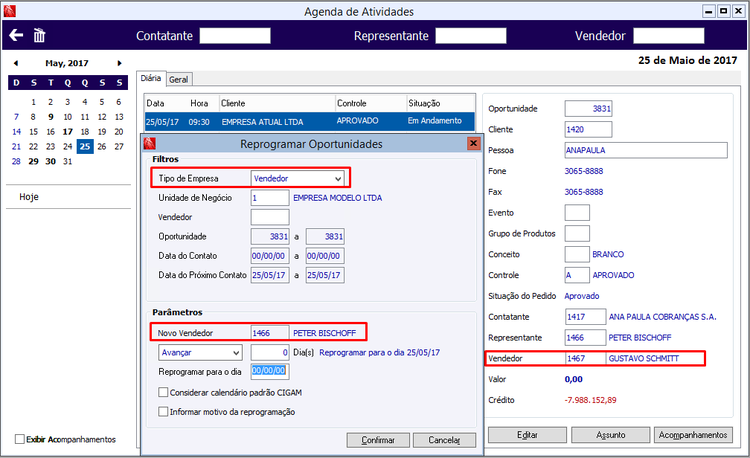 Reprogramação de Oportunidade 22