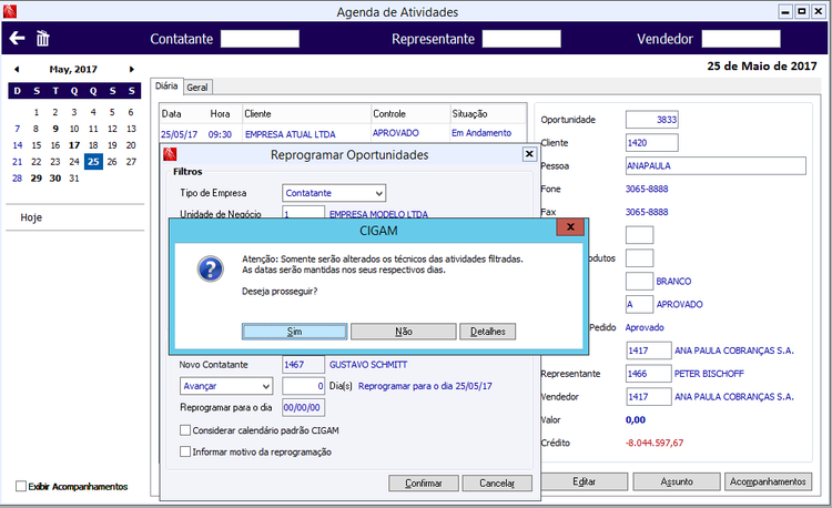 Reprogramação de Oportunidade 28