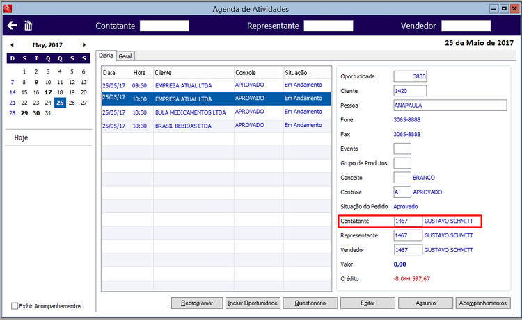 Reprogramação de Oportunidade 48