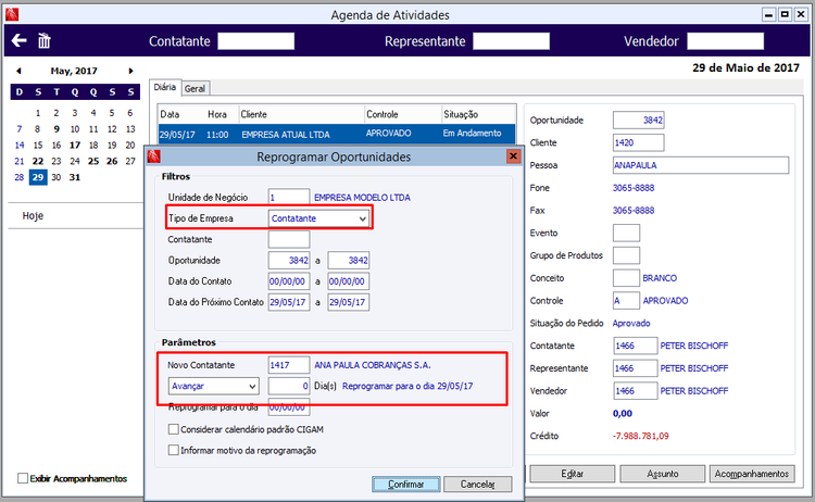 Reprogramação de Oportunidade 82