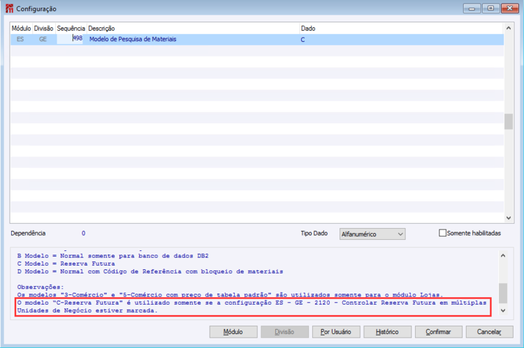 Reserva Futura Integrada entre Unidades de Negócio 42