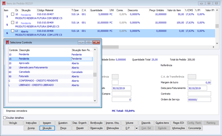 Reserva Futura Integrada entre Unidades de Negócio 89