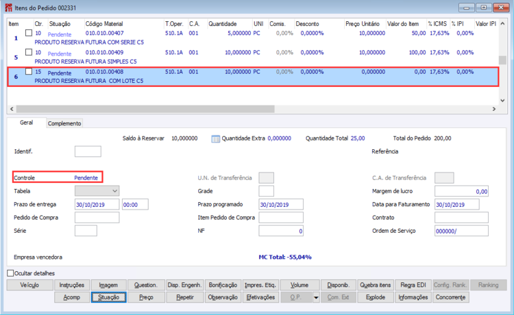 Reserva Futura Integrada entre Unidades de Negócio 90
