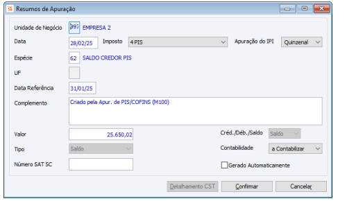 Resumos de Apurações