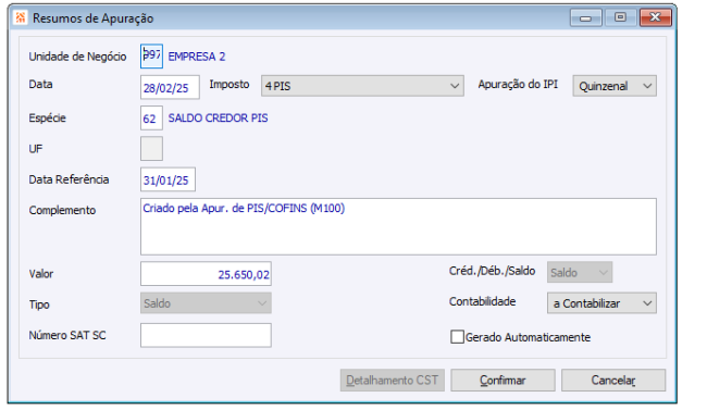 Resumos de Apurações