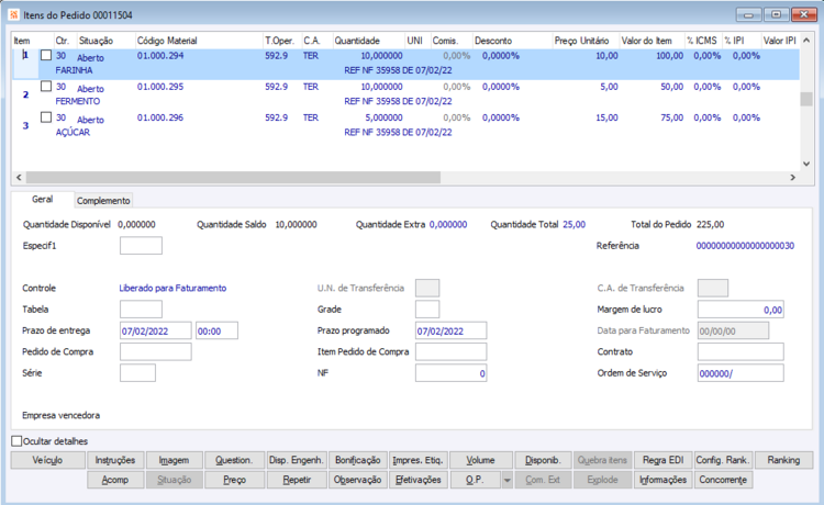 Retorno Beneficiamento Automático 16