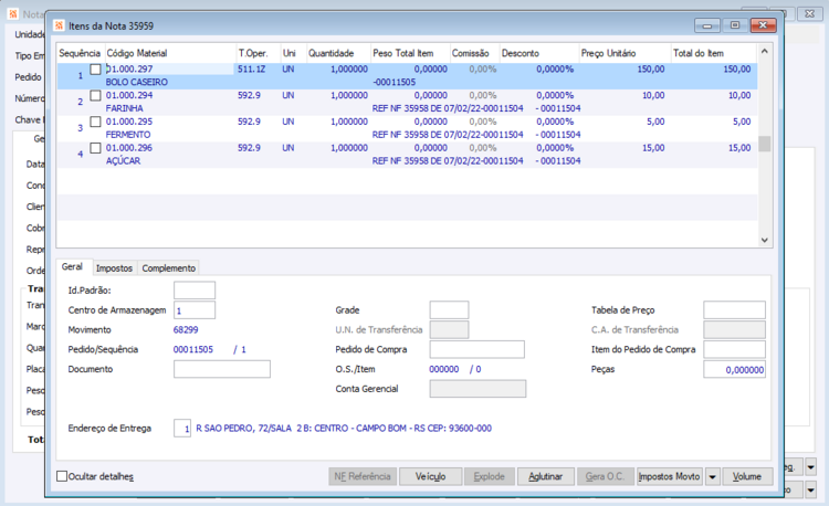 Retorno Beneficiamento Automático 25