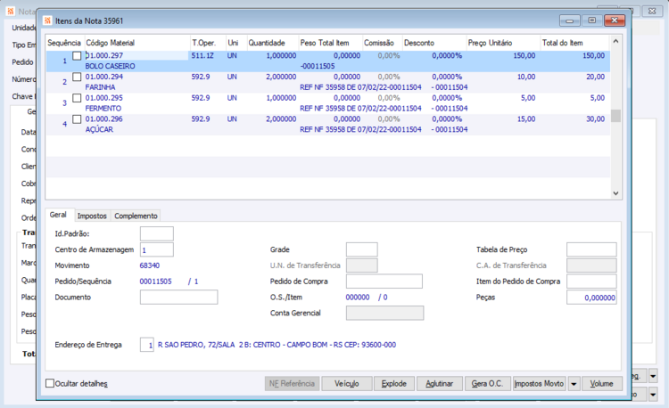 Retorno Beneficiamento Automático 32
