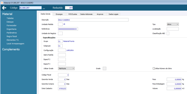 Retorno Beneficiamento Automático 7