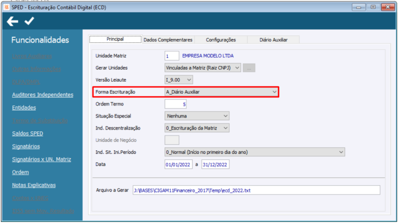 Arquivo:SPED Escrituracao Contabil Digital Diario Auxiliar.png
