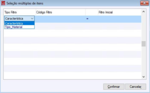 Seleção múltiplas de itens