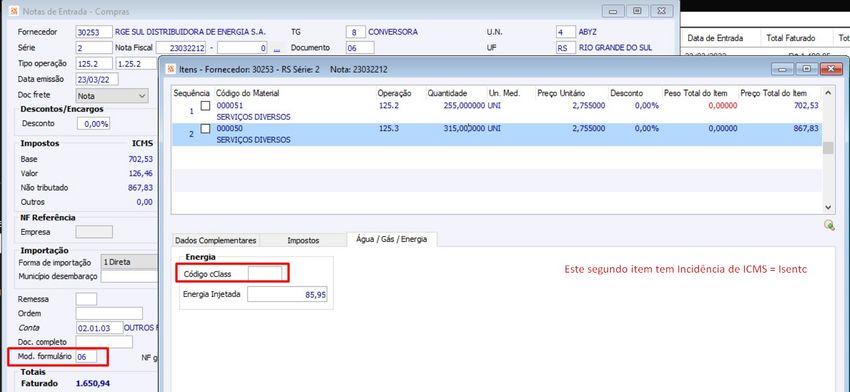 Nota Fiscal Modelo 06