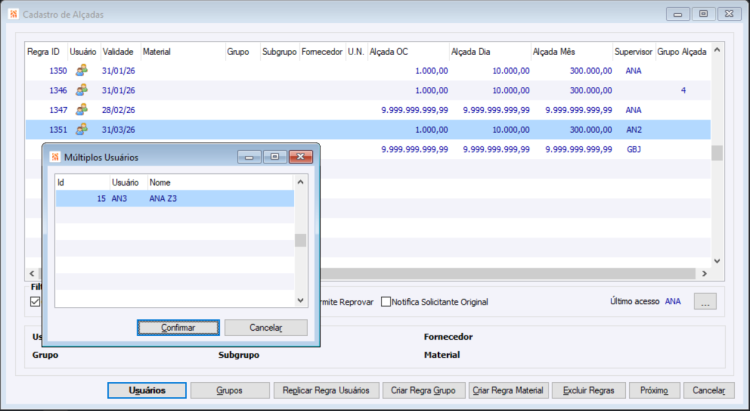 Usuários Múltiplos