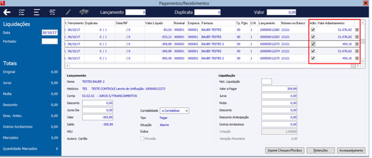 Pagamento Recebimento